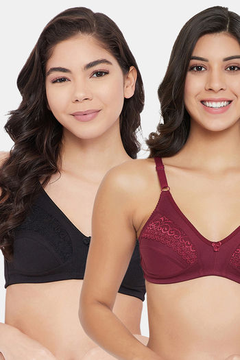 Buy Clovia Double Layered Non Wired Full Coverage T-Shirt Bra - Assorted at  Rs.1198 online