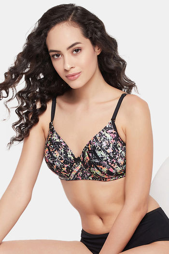 Clovia Lightly Padded Non Wired Full Coverage T-Shirt Bra - Multi