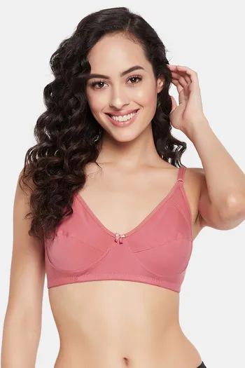 Buy Clovia Double Layered Non Wired Full Coverage T-Shirt Bra - Pink at  Rs.353 online