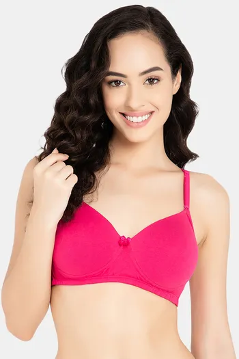 Buy Clovia Padded Non Wired Full Coverage Bralette - Maroon at Rs