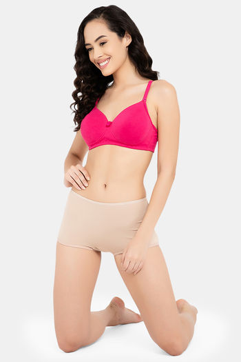 Buy Lightly Padded Non-Wired T-Shirt Bra in Skin Colour Online India, Best  Prices, COD - Clovia - BR1066M24
