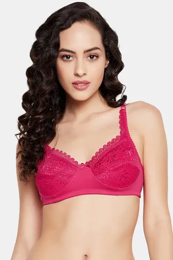 Buy Clovia Padded Non-Wired Full Coverage T-Shirt Bra - Pink at Rs.509  online