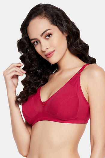 Buy Clovia Padded Non-Wired Full Coverage T-Shirt Bra - Pink at Rs.359  online