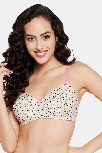 Buy Clovia Padded Non-Wired Full Coverage T-Shirt Bra - Nude at Rs