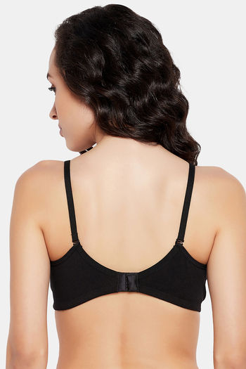 Buy Clovia Padded Non-Wired Medium Coverage T-Shirt Bra - Black at