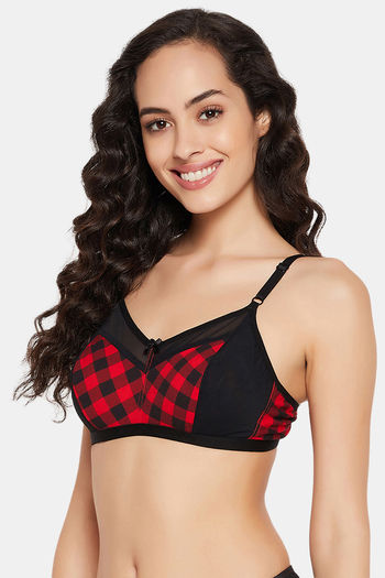 Buy Clovia Double Layered Non-Wired Full Coverage T-Shirt Bra - Black at  Rs.389 online