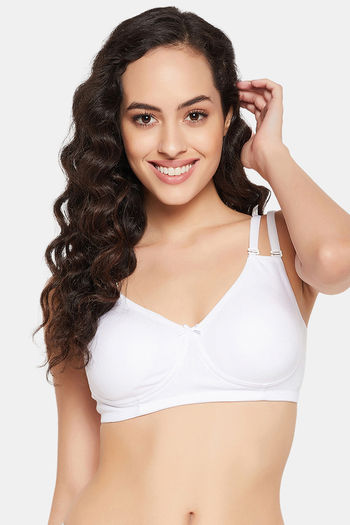 Cotton Rich T shirt Bra With Cross-Over Moulded Cups In Pink, Bras :: All  Bras Online Lingerie Shopping: Clovia