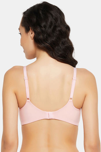 Clovia Double Layered Non Wired Full Coverage Bralette - Pink