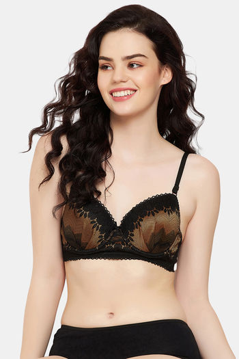Buy Clovia Padded Wired Full Coverage Push-Up Bra - Black at Rs.1299 online