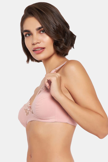 Buy Clovia Double Layered Non Wired Full Coverage T-Shirt Bra - Peach at  Rs.353 online