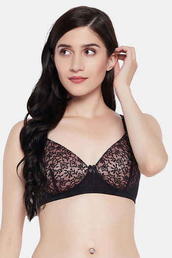 Buy Clovia Padded Non-Wired Full Coverage T-Shirt Bra - Black at Rs.1199  online