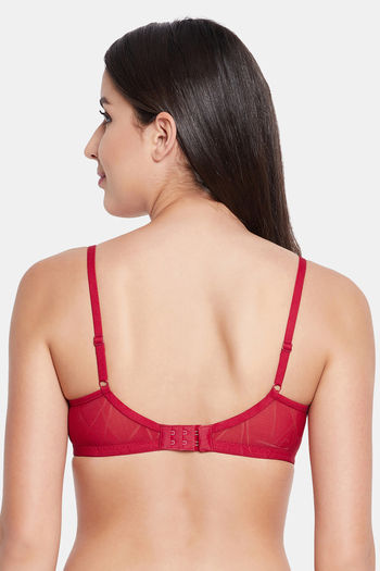 Buy Clovia Padded Non-Wired Full Coverage T-Shirt Bra - Maroon at Rs.1199  online