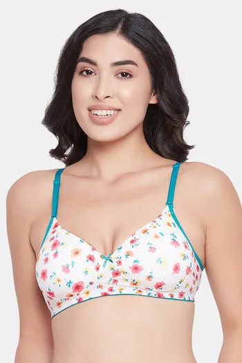Buy Clovia Cotton Non-padded Full Cup Wire Free Balconette Bra - Multi  Color (Pack of 2) online