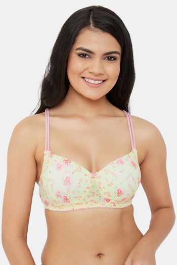 Buy Clovia Padded Non-Wired Full Coverage T-Shirt Bra - Yellow at Rs.899  online