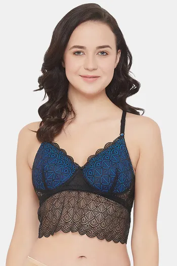 Buy Clovia Padded Non-Wired Full Coverage Bralette - Black at Rs