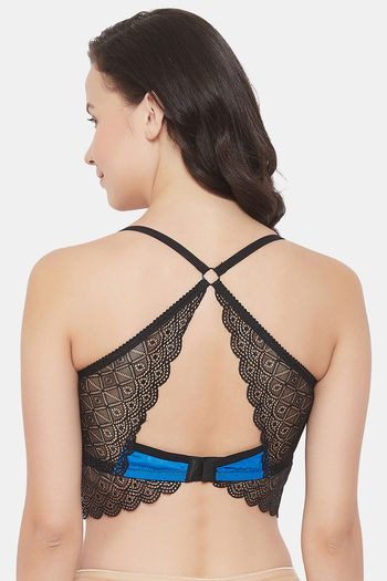 Buy Clovia Padded Non Wired Full Coverage Bralette - Black at Rs