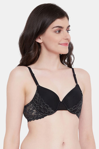 Buy Clovia Women's Lace Padded Underwired Demi Cup Level 3
