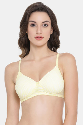 Buy Clovia Padded Non-Wired Full Coverage T-Shirt Bra - Yellow at Rs.539  online