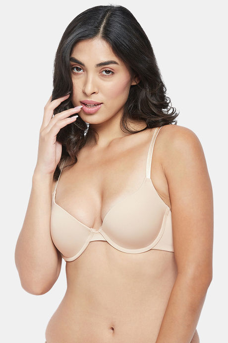 Buy Clovia Padded Wired Full Coverage Push-Up Bra - Beige at Rs.688 online