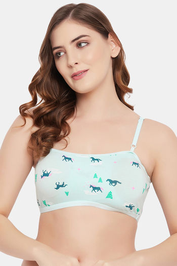 Buy Clovia Non-padded Non-wired Full Cup Floral Balconette Bra In White  Cotton Online