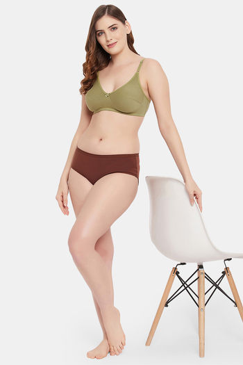 Buy Clovia Double Layered Non Wired Full Coverage T-Shirt Bra - Green at  Rs.353 online