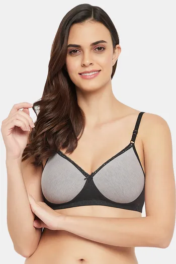 Buy Clovia Padded Non Wired Full Coverage T-Shirt Bra - Grey at Rs