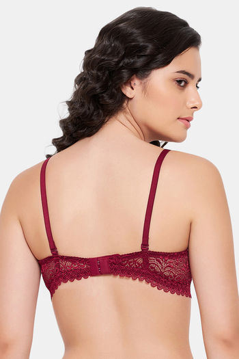 Buy Clovia Padded Non Wired Full Coverage T-Shirt Bra - Maroon at Rs.588  online