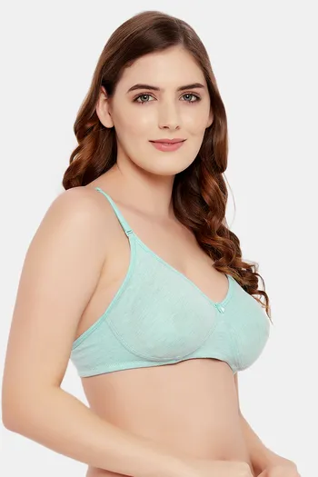 Buy Clovia Padded Non-Wired Full Coverage T-Shirt Bra - Blue at Rs.471  online