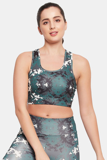 Buy Padded Non-Wired Full Cup Abstract Print Racerback T-shirt Bra