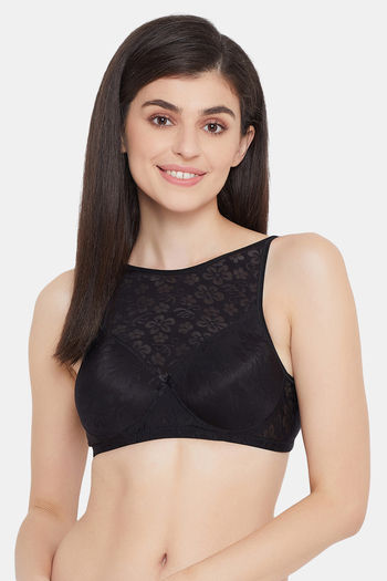 Buy Coucou by Zivame Essentials Padded Non Wired Medium Coverage Lace Bra -  Jet Black online