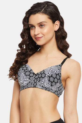 Buy CLOVIA Natural Padded Non-Wired Full Cup Printed T-shirt Bra