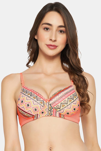 Buy Clovia Padded Non-Wired Full Coverage T-Shirt Bra - Multi at Rs.588  online