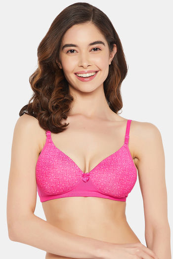 Buy Clovia Padded Non-Wired Medium Coverage Push-Up Bra - Pink at Rs.1199  online