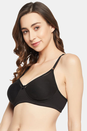 Buy CLOVIA Non-Padded Non-Wired Demi Cup Bra in Nude Colour - Cotton