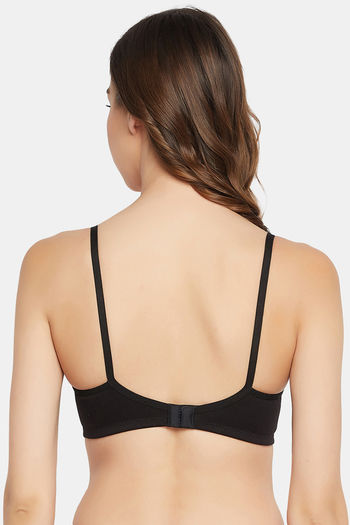 Buy Clovia Padded Non-Wired Medium Coverage T-Shirt Bra - Black at Rs.389  online
