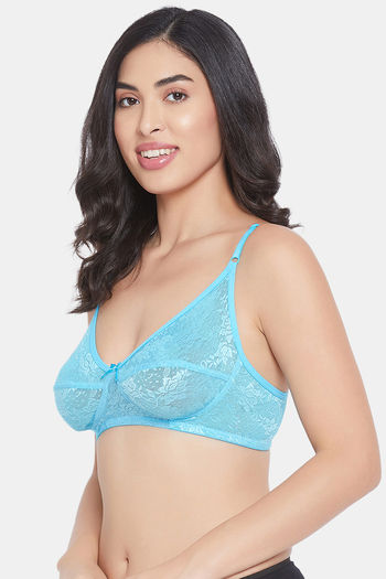 Zivame New Romance Double Layered Non Wired 3/4Th Coverage Lace Bra - Beet  Red