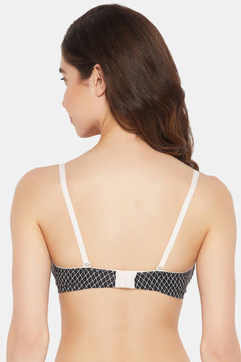 Buy Clovia Padded Non-Wired Full Coverage T-Shirt Bra - Black at Rs.1199  online