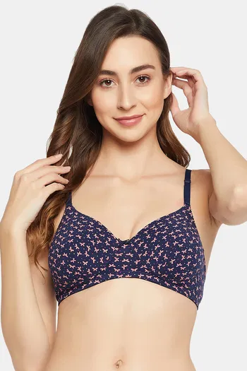 Buy Padded Non-Wired Full Cup T-shirt Bra in Sapphire Blue Online India,  Best Prices, COD - Clovia - BR2252F08