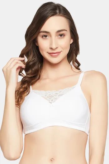Buy Clovia Double Layered Non-Wired Full Coverage T-Shirt Bra - White at  Rs.480 online