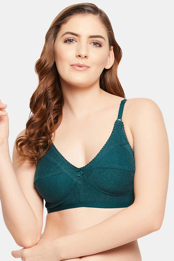 Buy Clovia Double Layered Non Wired Full Coverage T-Shirt Bra - Blue at  Rs.353 online