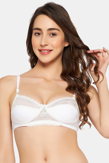 Buy Clovia Non-Padded Non-Wired Full Cup T-shirt Bra in White