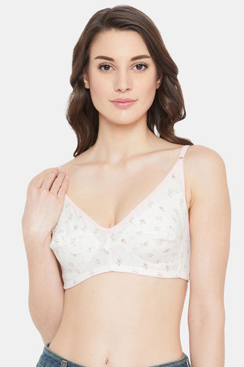 Buy Padded Non-Wired Full Coverage T-Shirt Bra in White - Cotton
