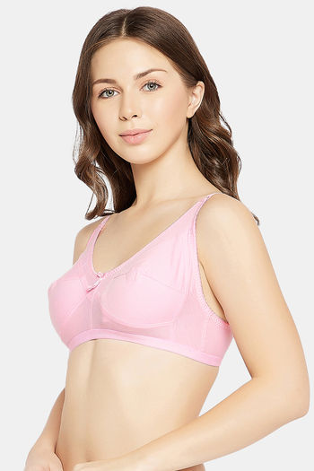 Buy Clovia Double Layered Non Wired Full Coverage T-Shirt Bra - Pink at Rs.329  online