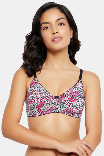Buy Clovia Double Layered Non-Wired Full Coverage T-Shirt Bra - Blue at  Rs.353 online