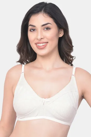 Buy Clovia Cotton Rich Solid Non-Padded Full Cup Wire Free Strapless Bra -  White online
