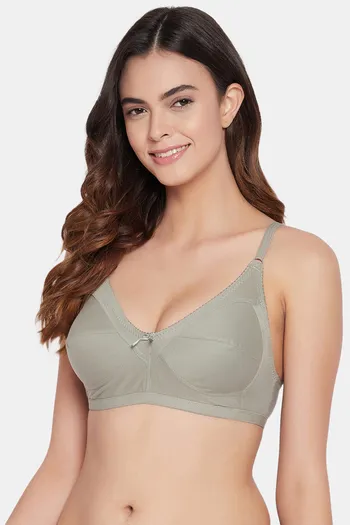 Buy Clovia Double Layered Non Wired Full Coverage T-Shirt Bra - Grey at  Rs.353 online