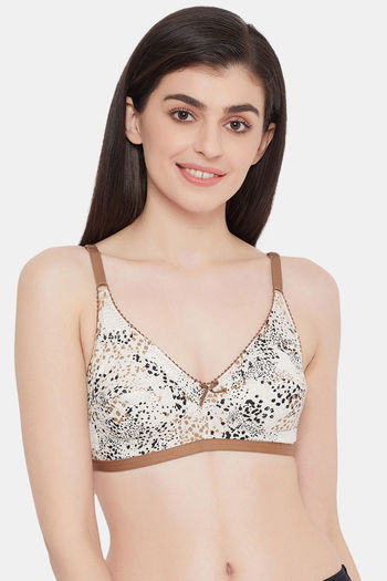 Clovia Women's Cotton Rich Non-Padded Full Support Bra in Beige :  : Clothing, Shoes & Accessories