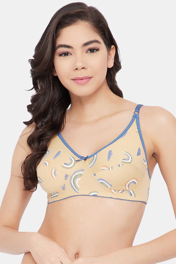 Buy Clovia Double Layered Non Wired Full Coverage T-Shirt Bra - Brown at  Rs.329 online