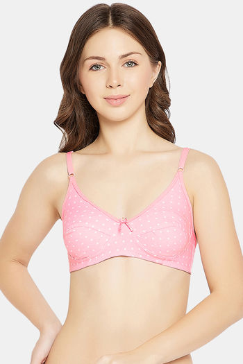 Buy Clovia Pink Non Wired Non Padded Everyday Bra for Women Online