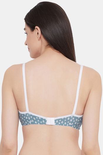 Buy Clovia Double Layered Non Wired Full Coverage T-Shirt Bra - Blue at  Rs.599 online